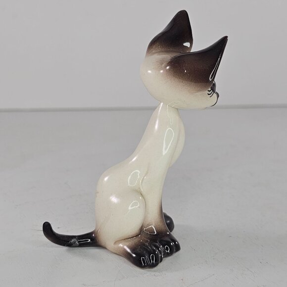 Freeman McFarlin Siamese Cat Kitten Sitting Nodder Bobble Head *REPAIR FLAW* - Picture 5 of 9